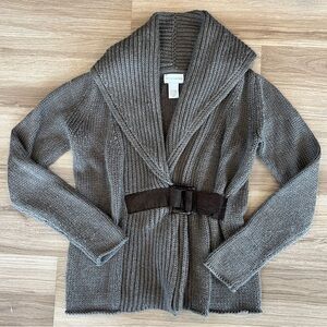 Soft Surroundings County Weekend Sweater Small Brown